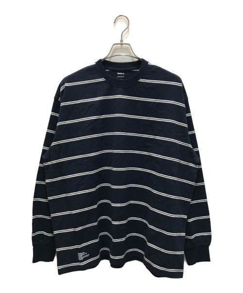 FreshService（フレッシュサービス）FreshService (フレッシュサービス) MULTI BORDER L/S TEE ネイビー サイズ:Freeの古着・服飾アイテム