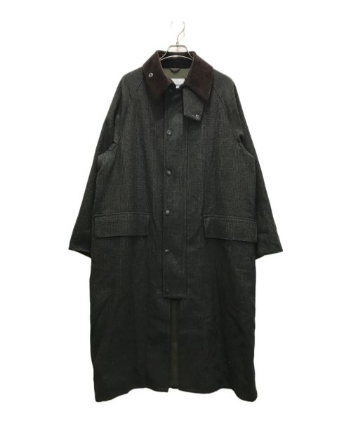 Barbour（バブアー）Barbour (バブアー) BURGHLEY MALLALIERグレンチェックコート カーキ サイズ:38の古着・服飾アイテム