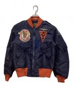 BUZZ RICKSON'Sバズリクソンズ）の古着「Type L-2A SUPRIOR TOGS CORP ORANGE RIB 13th FTR.INTCP.SQ.」｜ネイビー