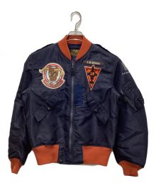 BUZZ RICKSON'S（バズリクソンズ）の古着「Type L-2A SUPRIOR TOGS CORP ORANGE RIB 13th FTR.INTCP.SQ.」｜ネイビー