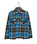 SUGAR CANEシュガーケーン）の古着「FICTION ROMANCE TWILL CHECK WORK SHIRTS」｜ブルー