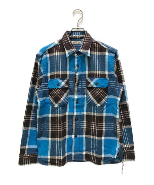 SUGAR CANE（シュガーケーン）SUGAR CANE (シュガーケーン) FICTION ROMANCE TWILL CHECK WORK SHIRTS ブルー サイズ:S 未使用品の古着・服飾アイテム