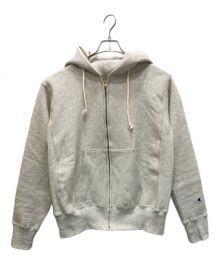 Champion REVERSE WEAVE（チャンピオン リバース ウィーブ）の古着「ジップパーカー」｜グレー