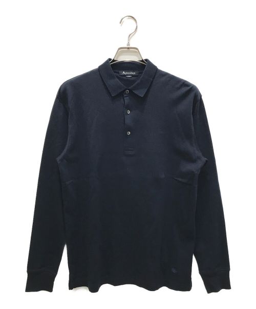 Aquascutum（アクアスキュータム）Aquascutum (アクアスキュータム) ポロシャツ ネイビー サイズ:Ｌの古着・服飾アイテム