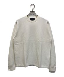 LANVIN（ライバン）の古着「JACQUARD PIQUE CREW NECK」｜ホワイト