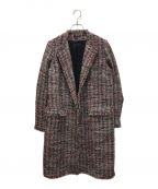 theoryセオリー）の古着「BEVERY TWEED COLUMN COAT」｜レッド