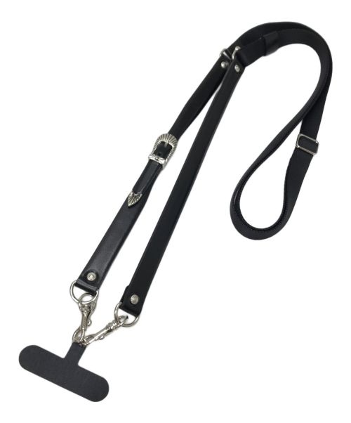 TOGA TOO（トーガ・トゥ）TOGA TOO (トーガ・トゥ) Leather nylon phone strap ブラックの古着・服飾アイテム