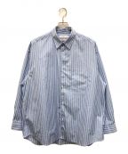 Graphpaperグラフペーパー）の古着「SOKTAS High Count Broad L/S Oversized Regular Collar Shirt」｜ブルー