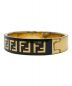 FENDI (フェンディ) ’FF’ motif oval bangle ゴールド×ブラック サイズ:S：15000円