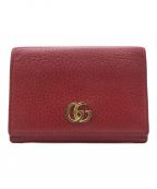 GUCCIグッチ）の古着「GGマーモットカードケース」｜レッド