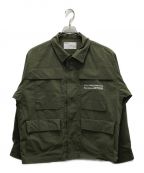 POLIQUANTポリクアント）の古着「THE DEFORMED FATIGUE RIPSTOP SHIRT JACKET」｜オリーブ