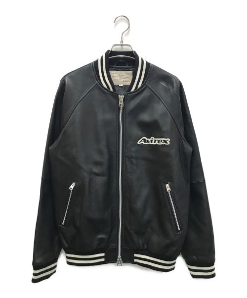 AVIREX（アヴィレックス）AVIREX (アヴィレックス) レザースタジャン ブラック サイズ:Lの古着・服飾アイテム