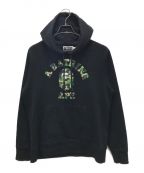 A BATHING APEアベイシングエイプ）の古着「ABC CAMO COLLEGE PULLOVER HOODIE」｜ブラック