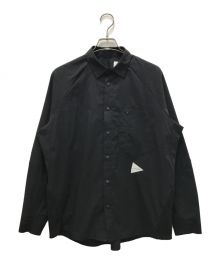 and wander（アンドワンダー）の古着「fleece base shirt」｜ブラック