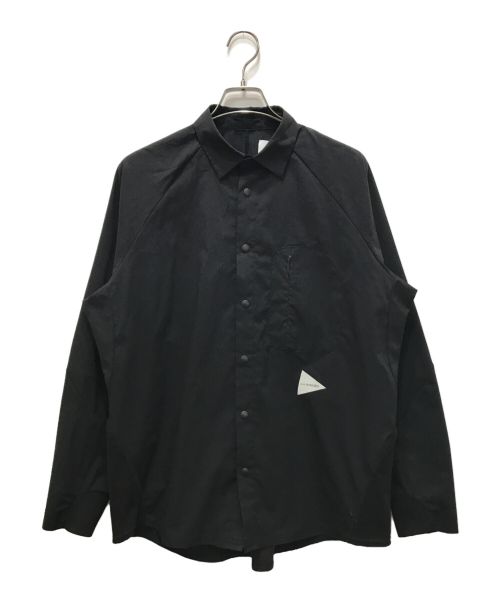 and wander（アンドワンダー）and wander (アンドワンダー) fleece base shirt ブラック サイズ:3の古着・服飾アイテム