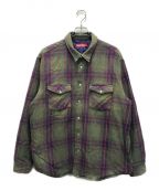 SUPREMEシュプリーム）の古着「QUILT FLANNEL SNAP SHIRT」｜グリーン