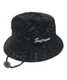 SUPREME（シュプリーム）の古着「VELVET PAISLEY BOONIE」｜ブラック