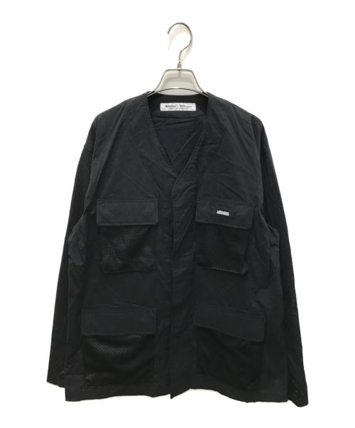 MAGIC NUMBER（マジックナンバー）MAGIC NUMBER (マジックナンバー) ノーカラーストレッチジャケット/NO COLLAR STRETCH JK ブラック サイズ:M 未使用品の古着・服飾アイテム