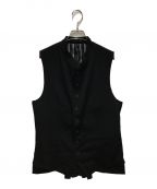 Yohji Yamamoto pour hommeヨウジヤマモト プールオム）の古着「Tuxedo back flare vest / タキシード  バック フレア ベスト」｜ブラック