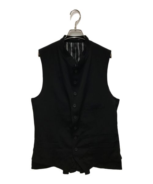 Yohji Yamamoto pour homme（ヨウジヤマモト プールオム）Yohji Yamamoto pour homme (ヨウジヤマモト プールオム) Tuxedo back flare vest / タキシード  バック フレア ベスト ブラック サイズ:3の古着・服飾アイテム