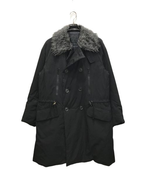 s'yte（サイト）s'yte (サイト) TWILL WITH PADDED FUR 6WB CHESTER COAT / ツイルウィズパッドファー6WBチェスターコート ブラック サイズ:3の古着・服飾アイテム