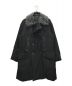 s'yte（サイト）の古着「TWILL WITH PADDED FUR 6WB CHESTER COAT / ツイルウィズパッドファー6WBチェスターコート」｜ブラック