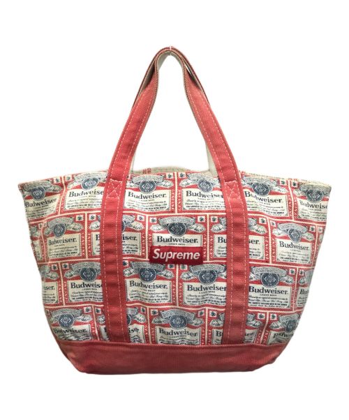 SUPREME（シュプリーム）SUPREME (シュプリーム) Budweiser Canvas Tote Bag レッドの古着・服飾アイテム