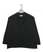 Knuth Marfクヌースマーフ）の古着「label keyneck tops (unisex) / レーベルキーネックトップス」｜ブラック