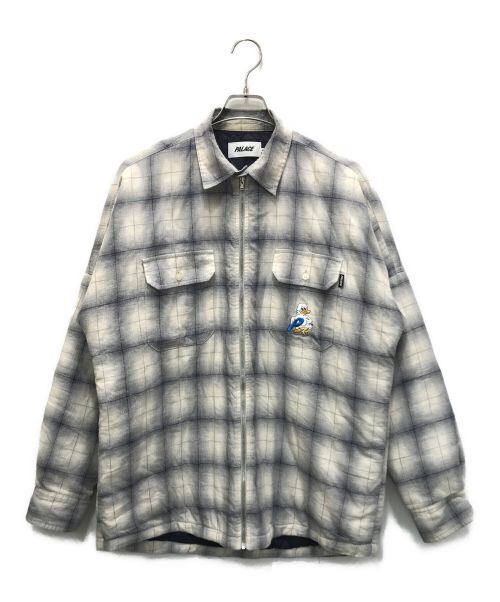 PALACE（パレス）PALACE (パレス) QUACKED SHIRT グレー サイズ:Mの古着・服飾アイテム