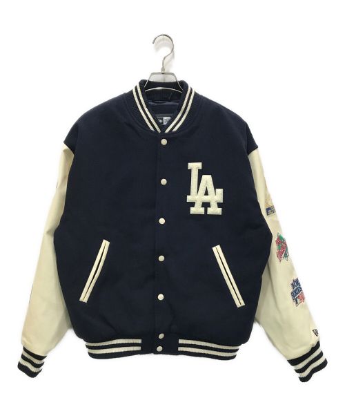 New Era（ニューエラ）New Era (ニューエラ) COOPERSTOWN NYLON VARSITY JACKET ネイビー×ホワイト サイズ:US Sの古着・服飾アイテム