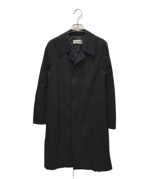 ROBE DE CHAMBRE COMME DES GARCONS（ローブドシャンブル コムデギャルソン）ROBE DE CHAMBRE COMME DES GARCONS (ローブドシャンブル コムデギャルソン) フリルデザイン比翼ステンカラーコート ブラック サイズ:表記無しの古着・服飾アイテム