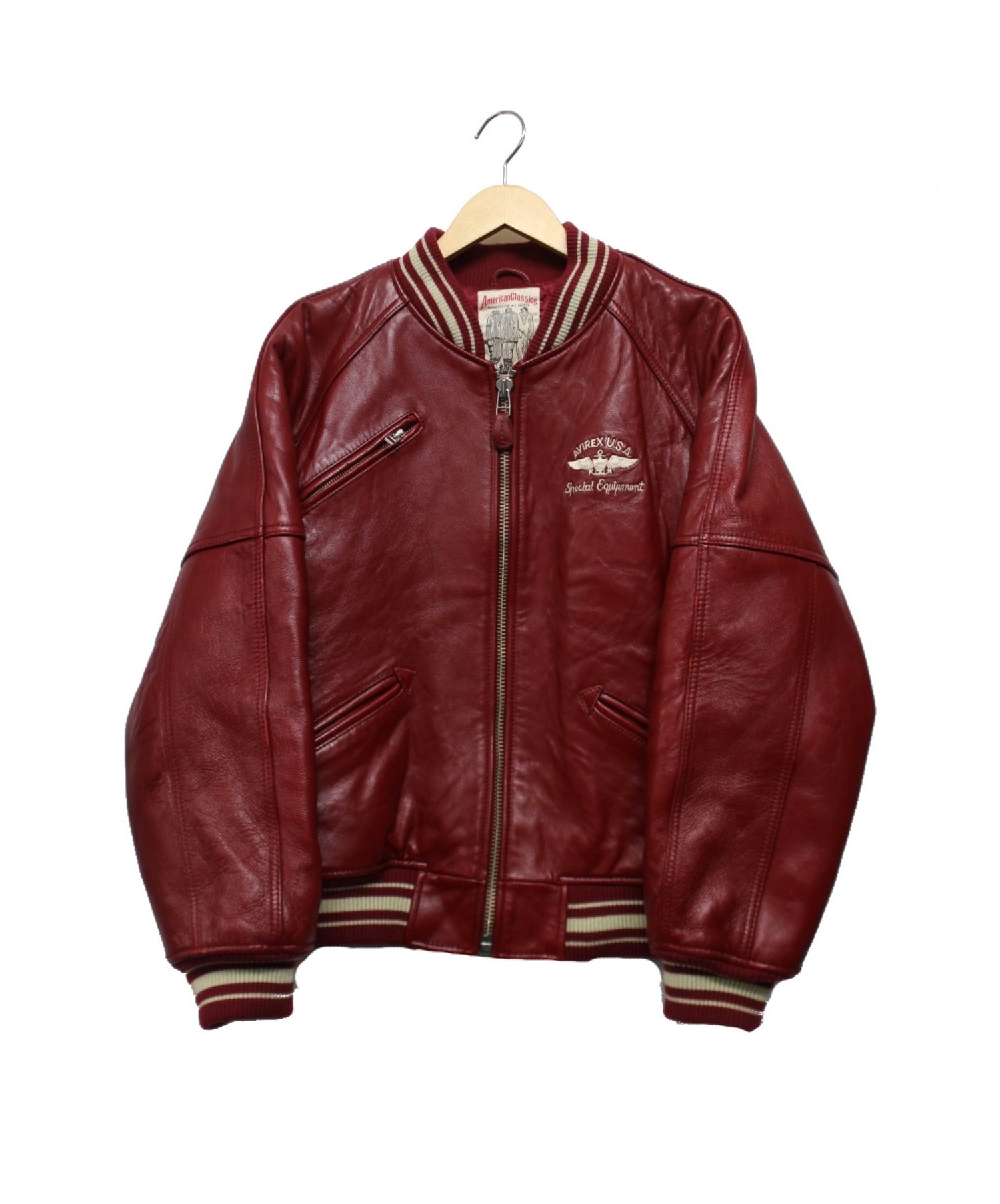 AVIREX (アヴィレックス) VARSITY JACKET/バーシティジャッケット レッド サイズ:M