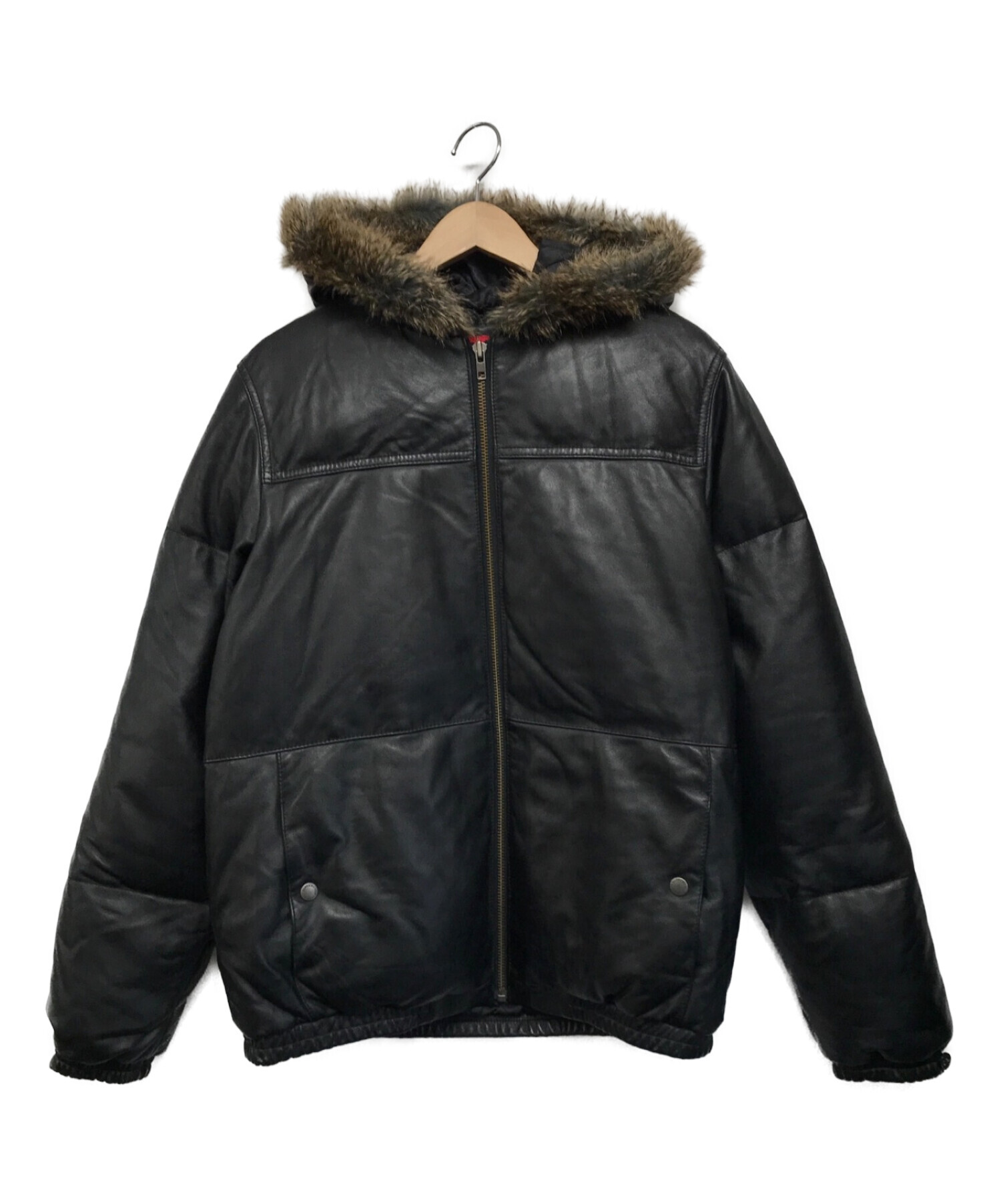 美品】05 A/W Supreme Leather Down Jacket シュプリーム ジャケット