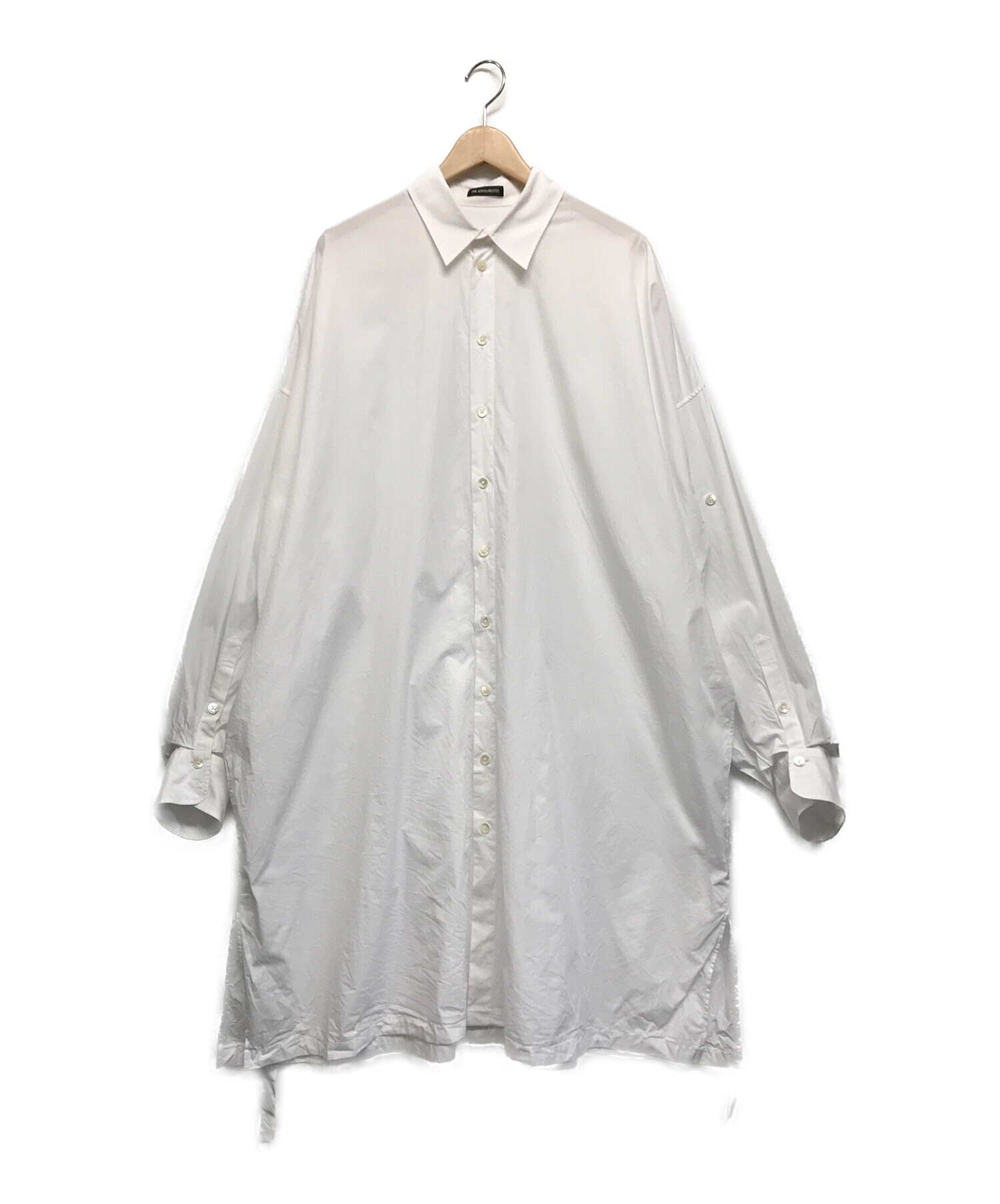 ANN DEMEULEMEESTER (アンドゥムルメステール) Lia Slouchy Extra Long Shirt ホワイト サイズ:XS