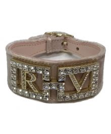 Roger Vivier（ロジェ ヴィヴィエ）の古着「RV STRASS BUCKLE BRACELET」｜ピンク