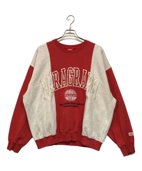 paragraph（パラグラフ）paragraph (パラグラフ) ALL STAR CREW SWEAT レッド サイズ:SIZE Freeの古着・服飾アイテム