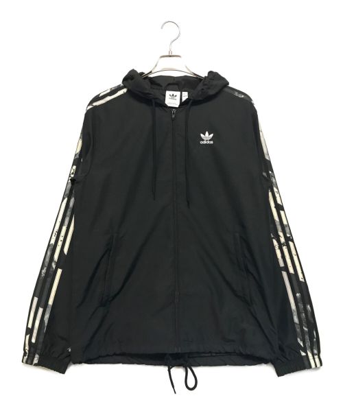 adidas（アディダス）adidas (アディダス) カモ シリーズ ウインドブレーカー ブラック サイズ:SIZE M 未使用品の古着・服飾アイテム