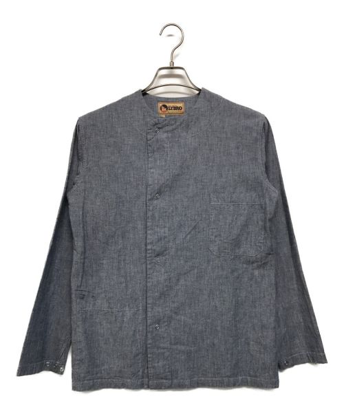 NIGEL CABOURN（ナイジェルケーボン）NIGEL CABOURN (ナイジェルケーボン) ノーカラーシャツ インディゴ サイズ:SIZE 42の古着・服飾アイテム