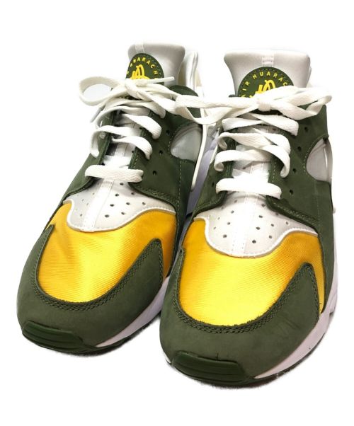 NIKE（ナイキ）NIKE (ナイキ) stussy (ステューシー) NIKE AIR HUARACHE LE ホワイト×カーキ サイズ:SIZE 27.5cmの古着・服飾アイテム