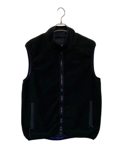 HUF（ハフ）HUF (ハフ) BOROUGH REVERSIBLE VEST ブラック×パープル サイズ:SIZE Lの古着・服飾アイテム