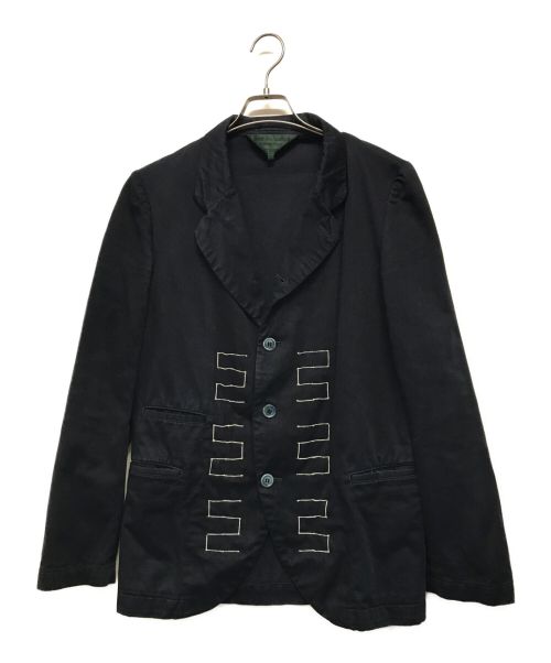 COMME des GARCONS HOMME PLUS（コムデギャルソンオムプリュス）COMME des GARCONS HOMME PLUS (コムデギャルソンオムプリュス) ウールギャバ144連スタッズジャケット ネイビー サイズ:Sの古着・服飾アイテム