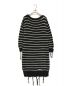 MM6 Maison Margiela（エムエムシックス メゾンマルジェラ）の古着「DESTOROID BORDER KNIT DRESS」｜ホワイト×ブラック