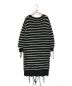 MM6 Maison Margiela (エムエムシックス メゾンマルジェラ) DESTOROID BORDER KNIT DRESS ホワイト×ブラック サイズ:SIZE S：15800円