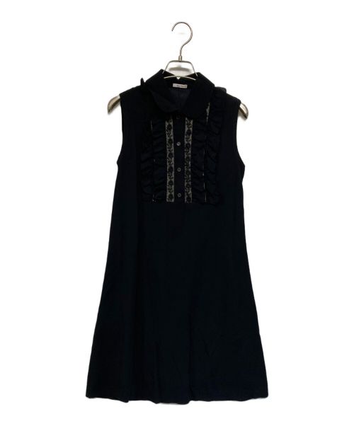 MIU MIU（ミュウミュウ）MIU MIU (ミュウミュウ) ノースリーブワンピース ブラック サイズ:SIZE 36の古着・服飾アイテム