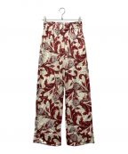 SENSI STUDIOセンシ スタジオ）の古着「Print Slouchy Pants」｜レッド×ベージュ