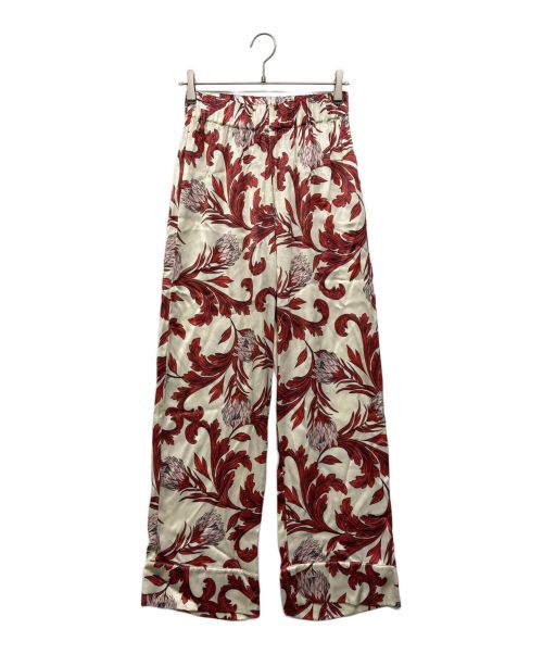 SENSI STUDIO（センシ スタジオ）SENSI STUDIO (センシ スタジオ) Print Slouchy Pants レッド×ベージュ サイズ:SIZE 36の古着・服飾アイテム