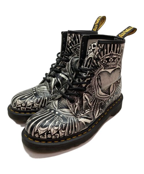 Dr.Martens（ドクターマーチン）Dr.Martens (ドクターマーチン) 8ホールブーツ ブラック×ホワイト サイズ:SIZE UK7の古着・服飾アイテム