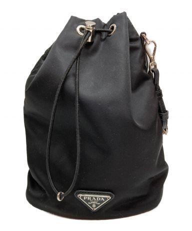 【中古・古着通販】PRADA (プラダ) RE-NYLONポーチ ブラック