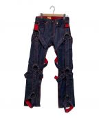 Jean Paul GAULTIER×LEVI'Sジャンポールゴルチェ×リーバイス）の古着「501 Bondage/Banded Jeans ボンテージデニムパンツ」｜インディゴ