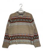 stussyステューシー）の古着「JACQUARD CREW KNIT」｜ベージュ